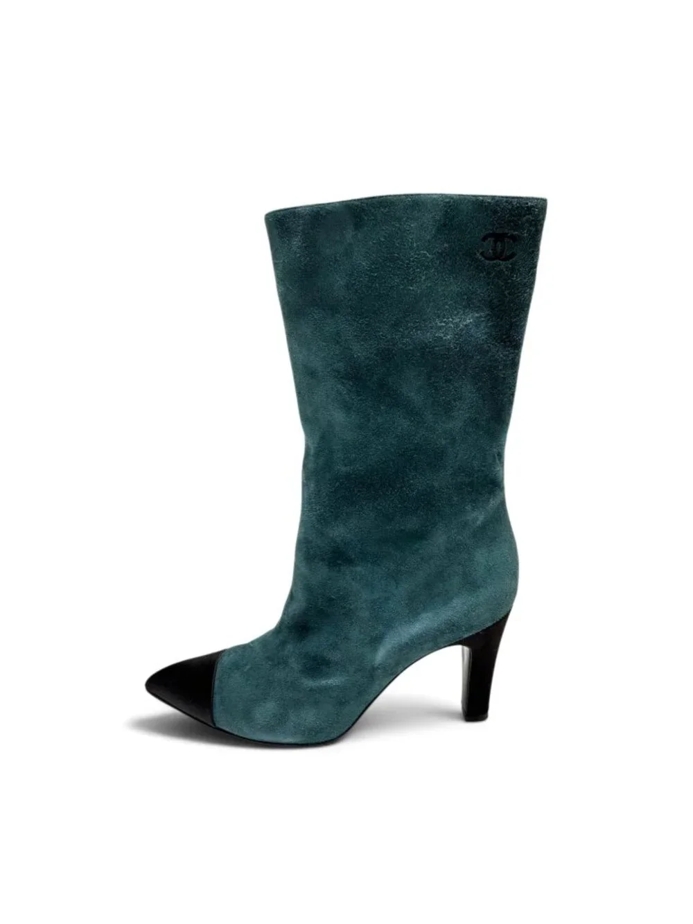 CHANEL Gabrielle Suede Mid-Calf Boots sz 7